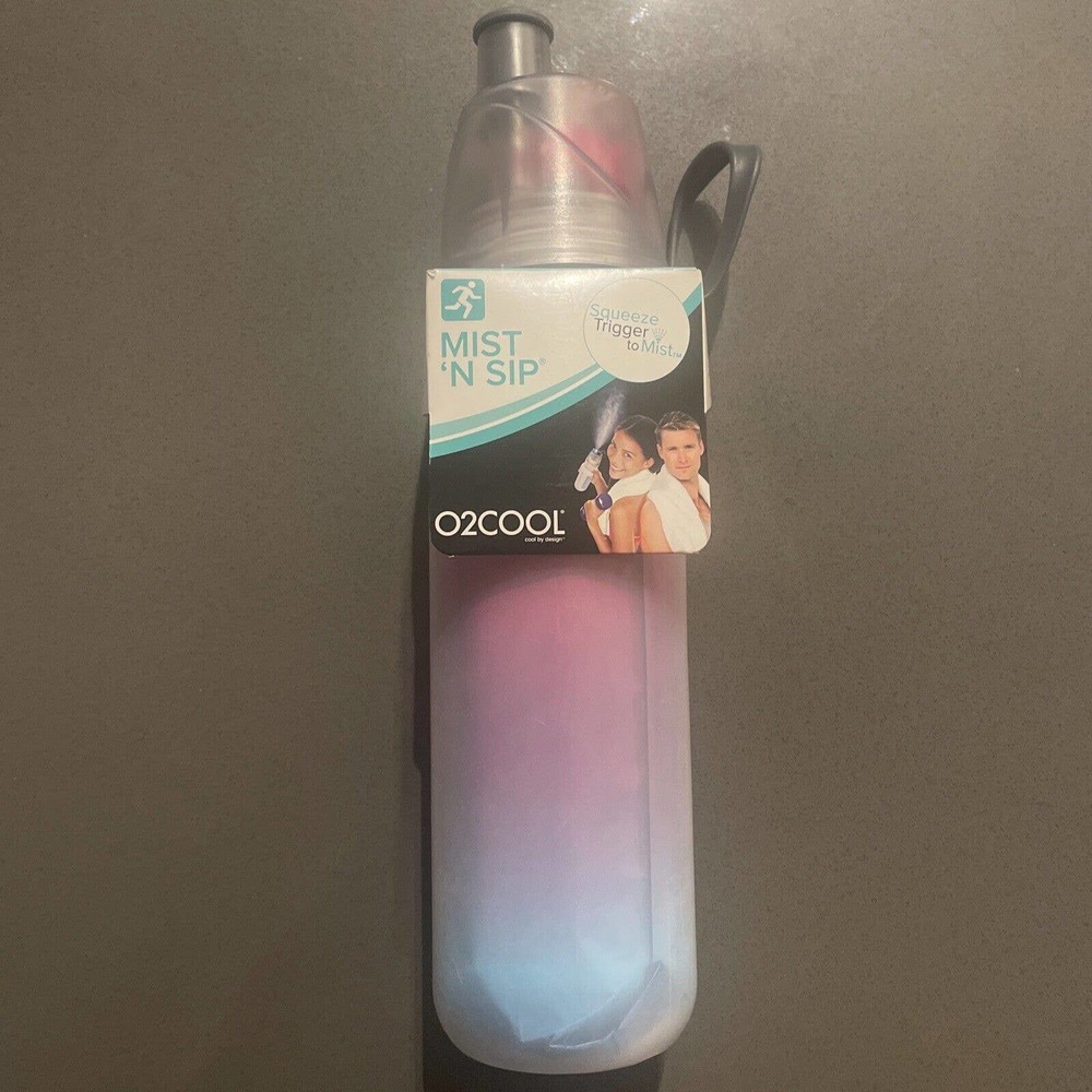 O2COOL Mist 'N Sip Misting Water Bottle 2-in-1 Mist And Sip Function NEW